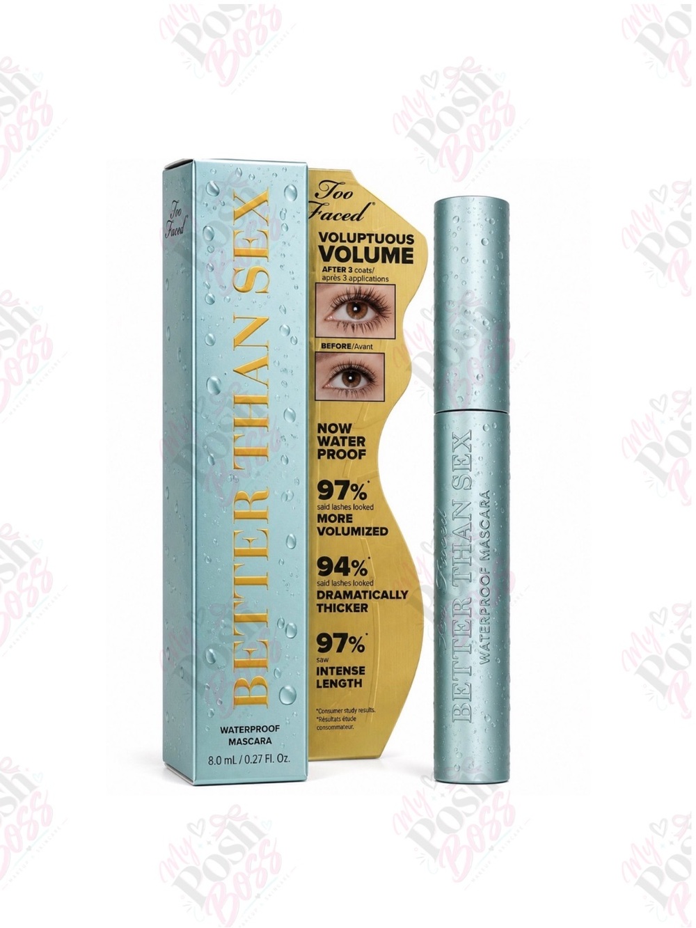 Too Faced Better Than Sex Waterproof Mascara - Black - BNIB